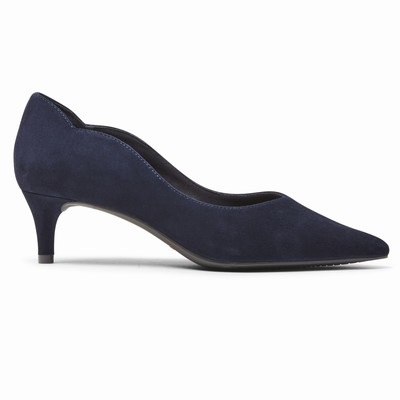 Rockport Total Motion Noelle Scalloped-Back Heels Damen Navy IKZ-780245
